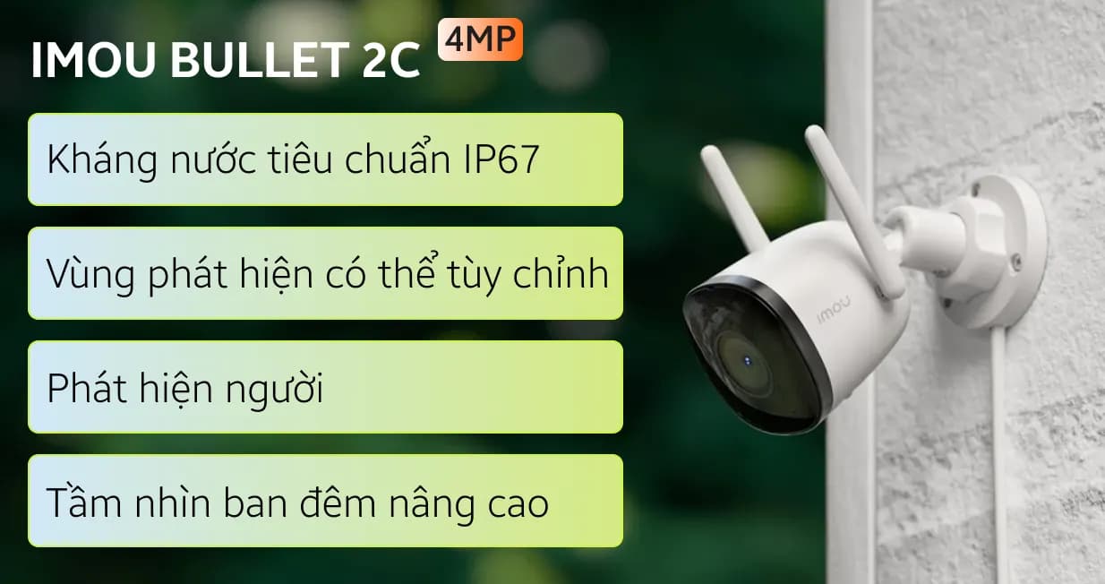 Camera IP ngoài trời 4MP IMOU IPC-F42P-D