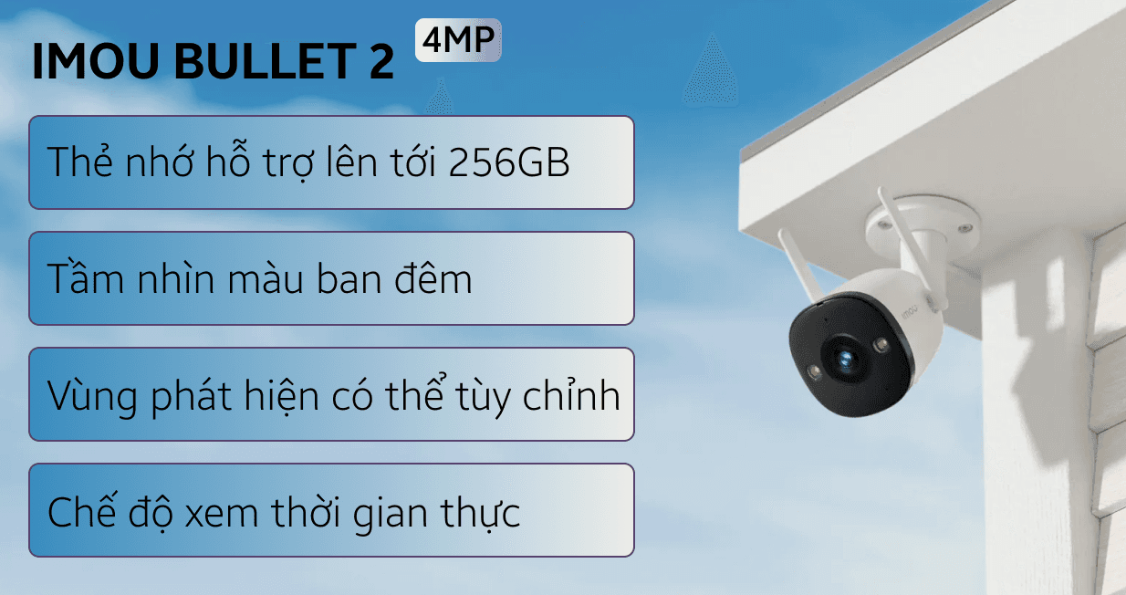 Camera IP hồng ngoại ngoài trời 4MP IMOU IPC-F42FEP-D Full Color