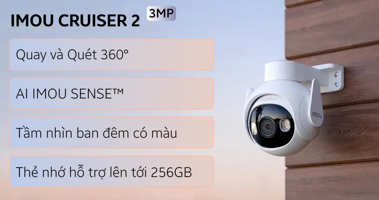 Camera IP ngoài trời 360 độ 3MP IMOU IPC-GS7EP-3M0WE Full Color