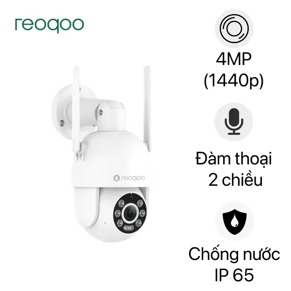Camera IP ngoài trời 360 độ 4MP Reoqoo AI XT-X31B 2.5K Fullcolor