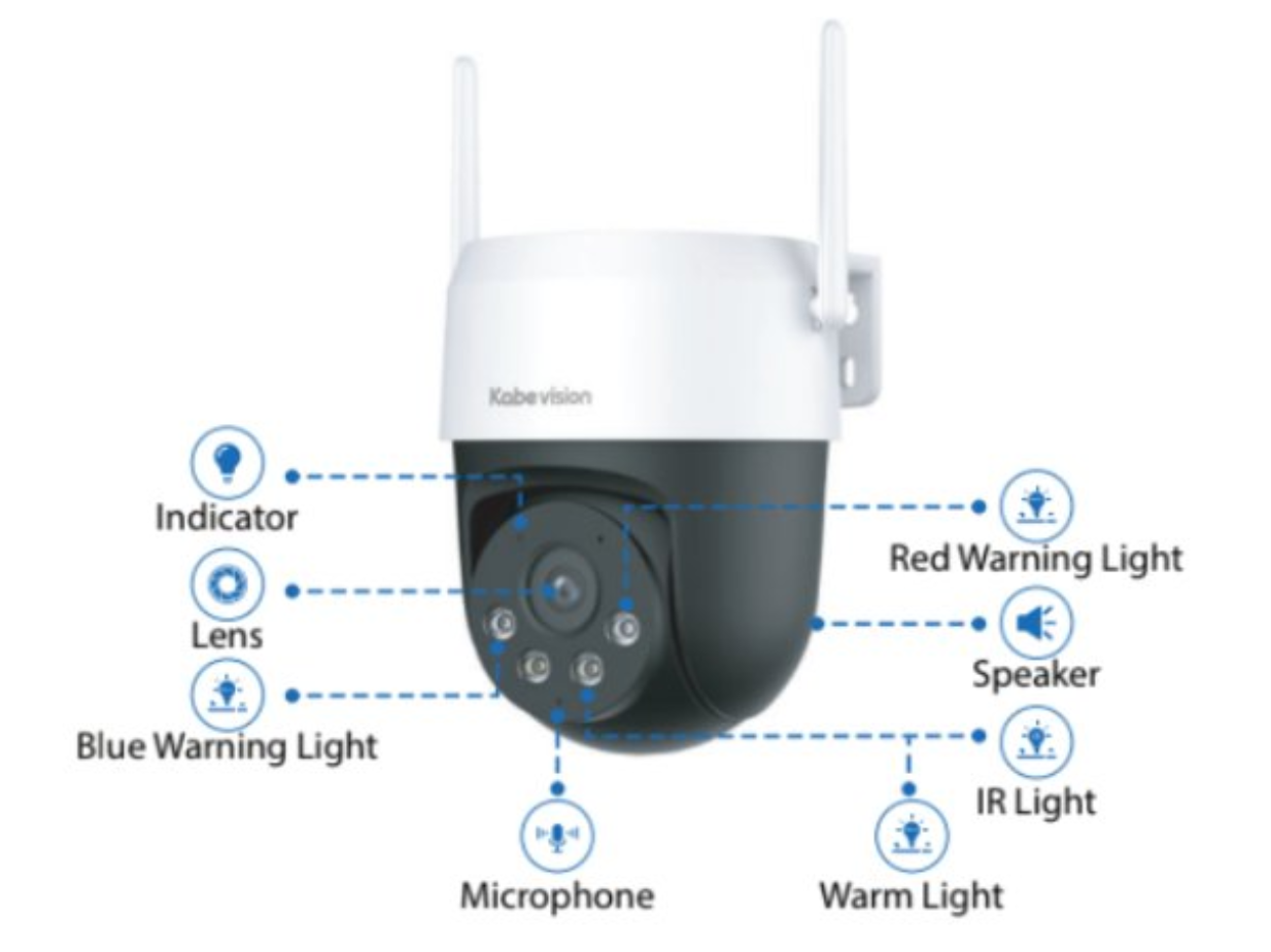 Camera IP ngoài trời 360 độ 5MP KBVision KX-S5L