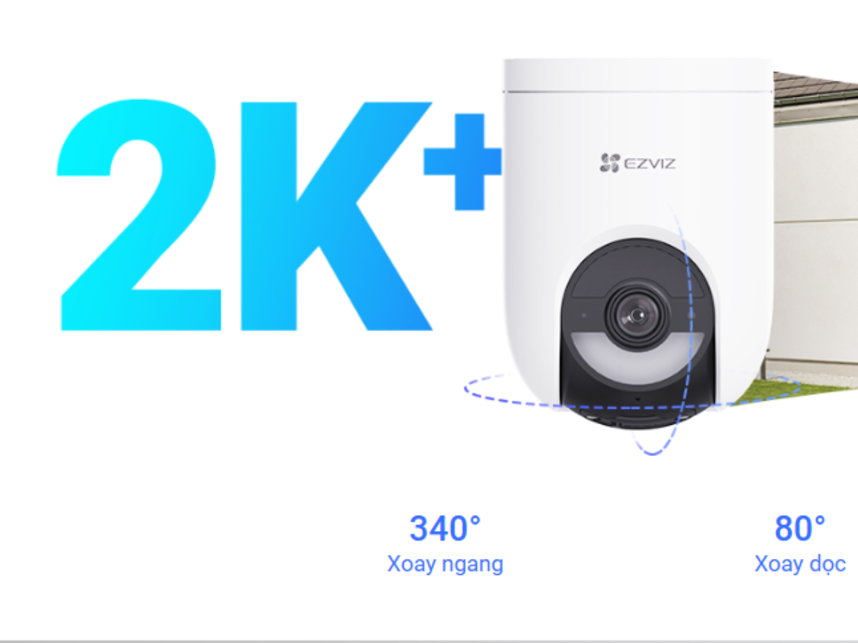 Camera năng lượng mặt trời ngoài trời 360 độ 4MP EZVIZ HB8 Lite Kit